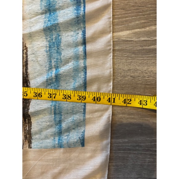 Doue by MFPA Coastal Landscape Scarf Watercolor Beach House Sarong 75x41 - Picture 7 of 9